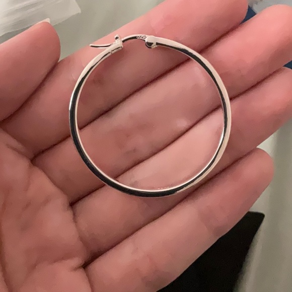 Sterling silver hoops - Picture 2 of 3